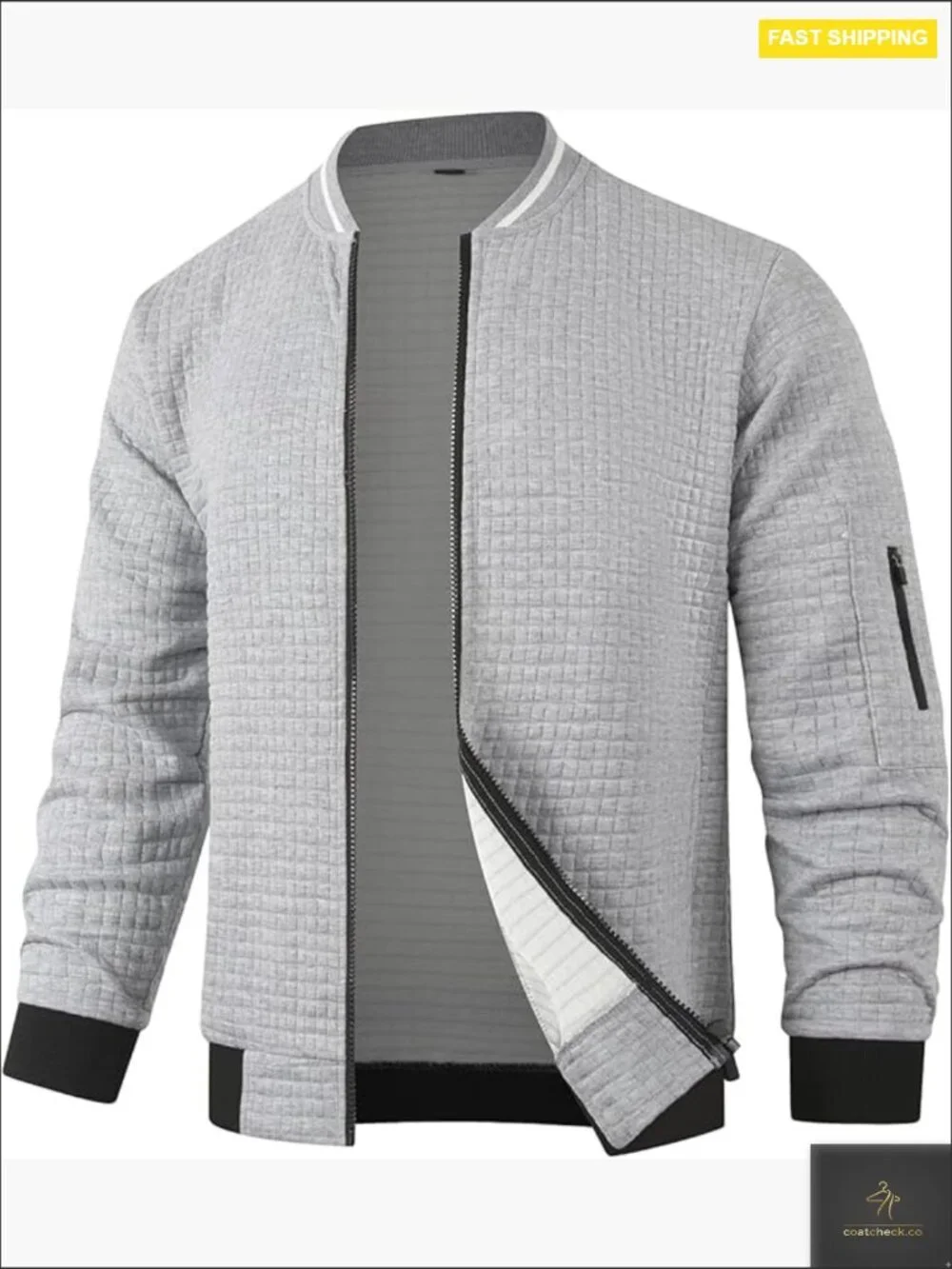 Lightweight Varsity Bomber Jacket Classic Casual Zip Up for Men